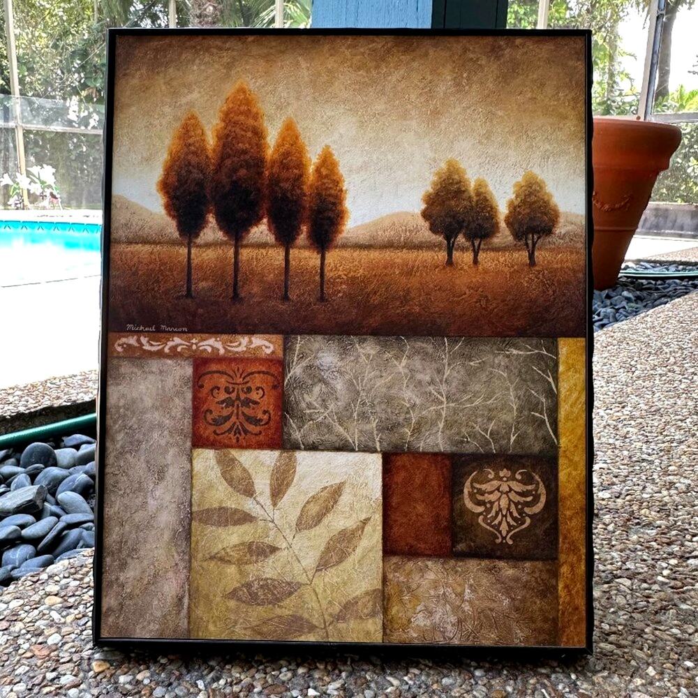 Plainview II by Michael Marcon - 20"H x 2"D x 16"W on wooden frame